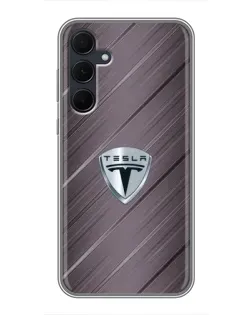 Чехол для Samsung Galaxy A35 (5G) с картинкой «Металлическая текстура Tesla» Чехол для Samsung Galaxy A35 (5G) с картинкой «Металлическая текстура Tesla»