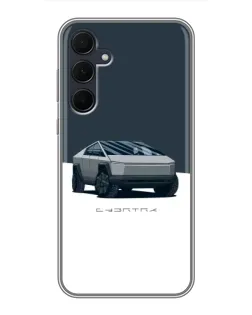 Чехол для Samsung Galaxy A35 (5G) с картинкой «Серебристый Cybertruck Tesla» Чехол для Samsung Galaxy A35 (5G) с картинкой «Серебристый Cybertruck Tesla»