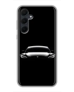 Чехол для Samsung Galaxy A35 (5G) с картинкой «Фары Tesla Night» Чехол для Samsung Galaxy A35 (5G) с картинкой «Фары Tesla Night»
