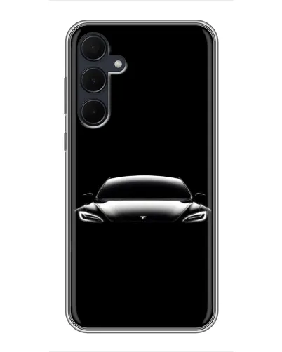 Чехол для Samsung Galaxy A35 (5G) с картинкой «Фары Tesla Night»
