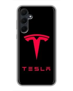 Чехол для Samsung Galaxy A35 (5G) с картинкой «Tesla Red Logo» Чехол для Samsung Galaxy A35 (5G) с картинкой «Tesla Red Logo»