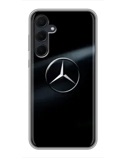 Чехол для Samsung Galaxy A35 (5G) с картинкой «Mercedes на металле»
