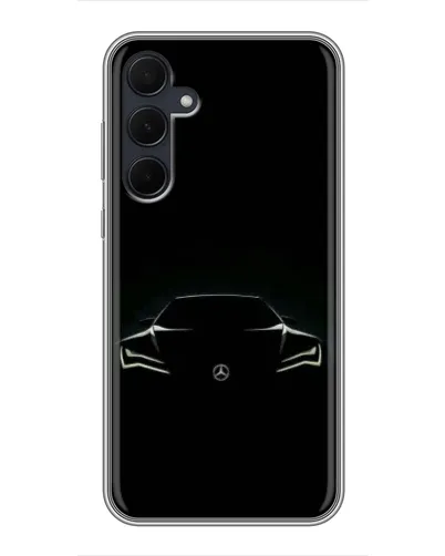 Чехол для Samsung Galaxy A35 (5G) с картинкой «Mercedes — силуэт авто» Чехол для Samsung Galaxy A35 (5G) с картинкой «Mercedes — силуэт авто»