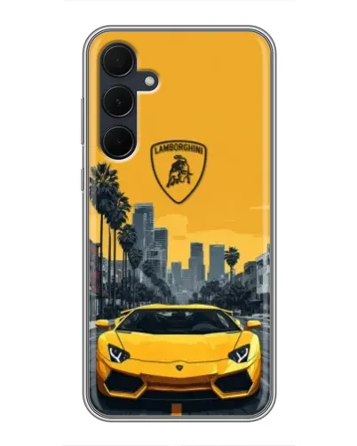 Чехол для Samsung Galaxy A35 (5G) с картинкой «Желтый Lamborghini город» Чехол для Samsung Galaxy A35 (5G) с картинкой «Желтый Lamborghini город»