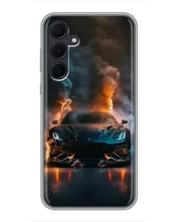 Чехол для Samsung Galaxy A35 (5G) с картинкой «Lamborghini дымная эстетика»