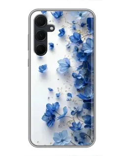 Чехол для Samsung Galaxy A35 (5G) с картинкой «Голубой цветочный каскад» Чехол для Samsung Galaxy A35 (5G) с картинкой «Голубой цветочный каскад»