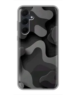 Чехол для Samsung Galaxy A35 (5G) с картинкой «Темный абстрактный камуфляж»