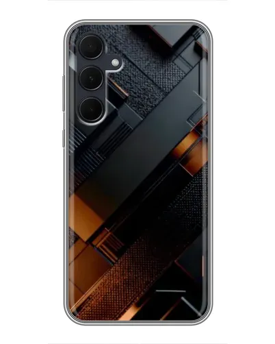 Чехол для Samsung Galaxy A35 (5G) с картинкой «Черные геометрические блоки» Чехол для Samsung Galaxy A35 (5G) с картинкой «Черные геометрические блоки»