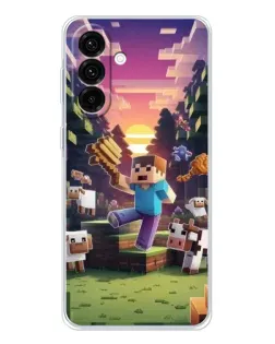 Чехол для Samsung Galaxy A36 5G с картинкой «Стив на ферме»