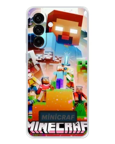 Чехол для Samsung Galaxy A36 5G с картинкой «Minecraft герои игры»