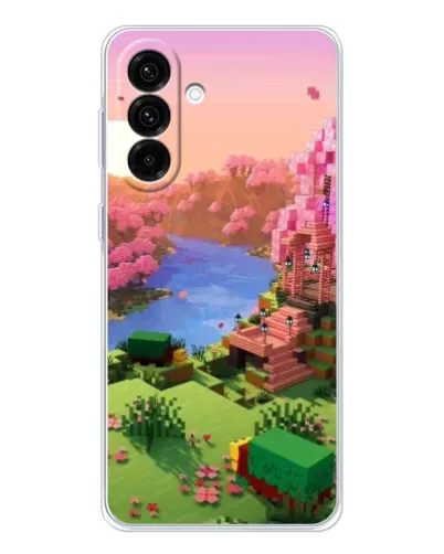 Чехол для Samsung Galaxy A36 5G с картинкой «Розовое дерево Minecraft»
