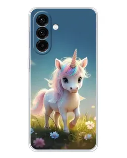Чехол для Samsung Galaxy A36 5G с картинкой «Единорог на поляне»