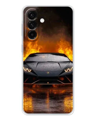 Чехол для Samsung Galaxy A36 5G с картинкой «Lamborghini в огне»