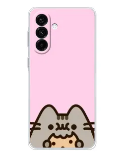 Чехол для Samsung Galaxy A36 5G с картинкой «Pusheen и печенье»