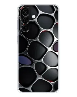 Чехол для Samsung Galaxy A36 5G с картинкой «Объемная темная решетка»