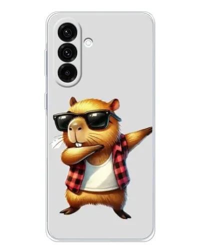 Чехол для Samsung Galaxy A36 5G с картинкой «Капибара рэпер даб»