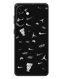 Чехол для Samsung Galaxy A37 с картинкой «Nike Black Pattern» Чехол для Samsung Galaxy A37 с картинкой «Nike Black Pattern»