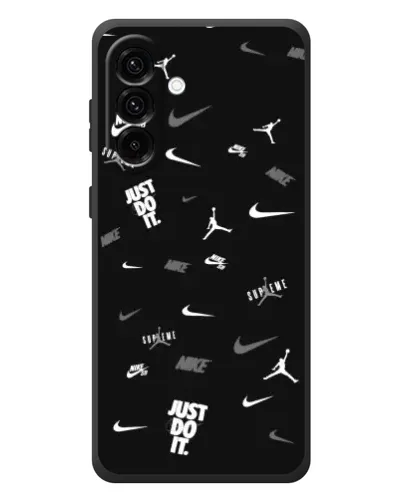 Чехол для Samsung Galaxy A37 с картинкой «Nike Black Pattern»