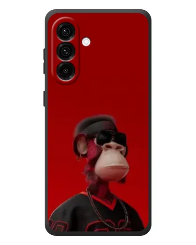 Чехол для Samsung Galaxy A37 с картинкой «Bored Ape в красном»