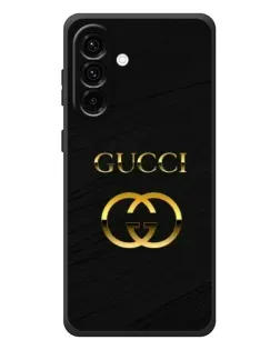 Чехол для Samsung Galaxy A37 с картинкой «Золотой логотип Gucci»