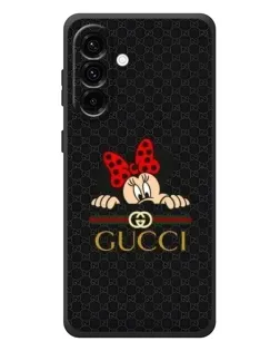 Чехол для Samsung Galaxy A37 с картинкой «Минни Маус Gucci — черный»