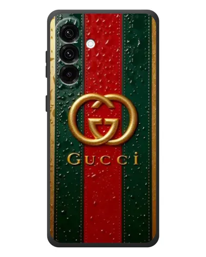 Чехол для Samsung Galaxy A37 с картинкой «Gucci — фирменная полоса и золото» Чехол для Samsung Galaxy A37 с картинкой «Gucci — фирменная полоса и золото»