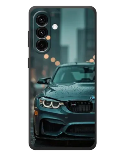 Чехол для Samsung Galaxy A37 с картинкой «BMW в огнях города»