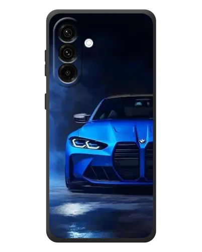Чехол для Samsung Galaxy A37 с картинкой «Голубая BMW M4»