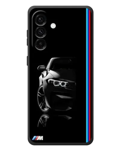 Чехол для Samsung Galaxy A37 с картинкой «Силуэт BMW в темноте»