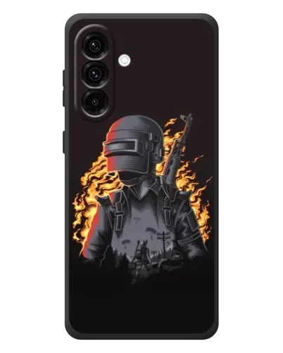 Чехол для Samsung Galaxy A37 с картинкой «PUBG — огненный силуэт» Чехол для Samsung Galaxy A37 с картинкой «PUBG — огненный силуэт»