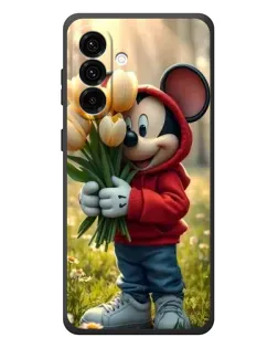 Чехол для Samsung Galaxy A37 с картинкой «Микки с тюльпанами»
