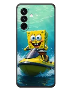 Чехол для Samsung Galaxy A37 с картинкой «Спанч Боб на гидроцикле»