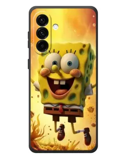 Чехол для Samsung Galaxy A37 с картинкой «Губка Боб прыгает»