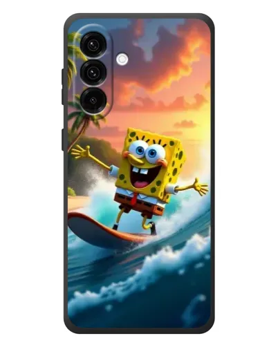 Чехол для Samsung Galaxy A37 с картинкой «Губка Боб серфингист»