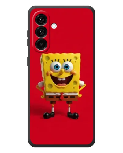 Чехол для Samsung Galaxy A37 с картинкой «Спанч Боб на красном»
