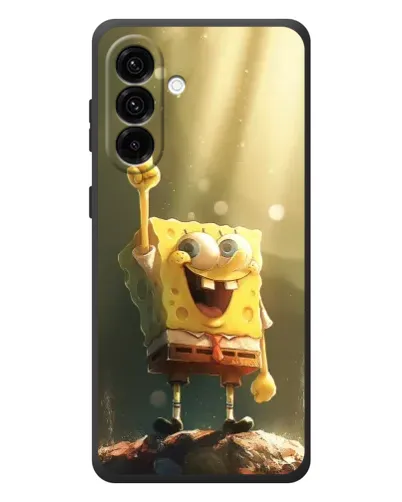 Чехол для Samsung Galaxy A37 с картинкой «Сияющий Спанч Боб»