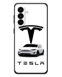Чехол для Samsung Galaxy A37 с картинкой «Tesla White Style»