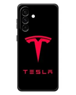 Чехол для Samsung Galaxy A37 с картинкой «Tesla Red Logo»