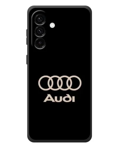 Чехол для Samsung Galaxy A37 с картинкой «Audi — золотой логотип»