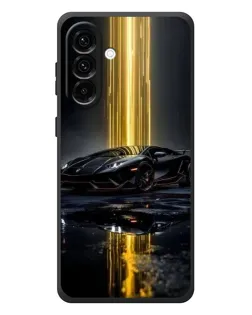Чехол для Samsung Galaxy A37 с картинкой «Ночной Lamborghini драйв»