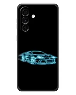 Чехол для Samsung Galaxy A37 с картинкой «Неоновый контур Lamborghini»