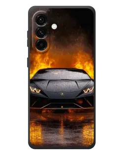 Чехол для Samsung Galaxy A37 с картинкой «Lamborghini в огне»