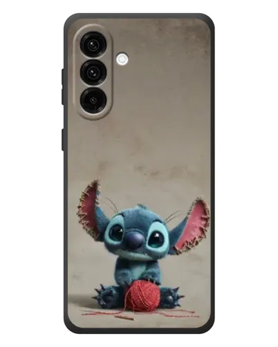 Чехол для Samsung Galaxy A37 с картинкой «Стич на коричневом фоне»
