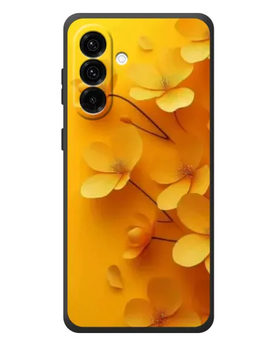 Чехол для Samsung Galaxy A37 с картинкой «Золотые лепестки»