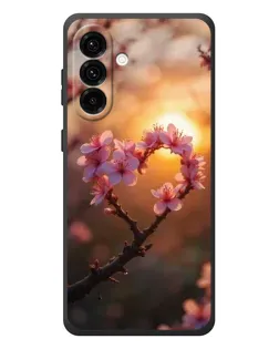 Чехол для Samsung Galaxy A37 с картинкой «Розовый цвет сердце на фоне заката» Чехол для Samsung Galaxy A37 с картинкой «Розовый цвет сердце на фоне заката»