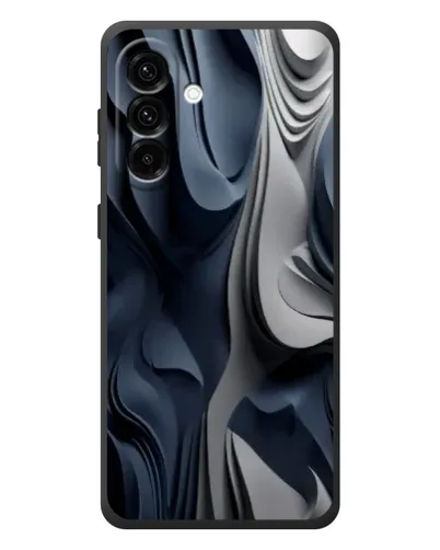 Чехол для Samsung Galaxy A37 с картинкой «Объемные синие складки»