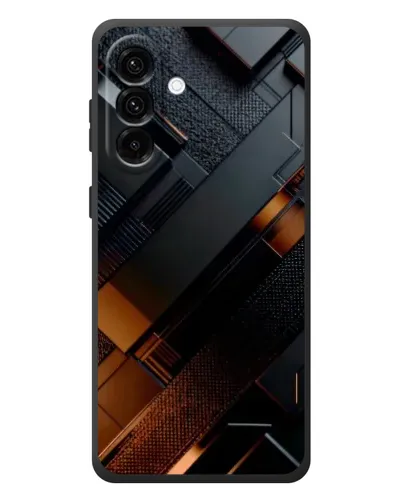 Чехол для Samsung Galaxy A37 с картинкой «Черные геометрические блоки»