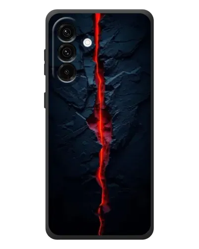 Чехол для Samsung Galaxy A37 с картинкой «Kрасная лавовая трещина»