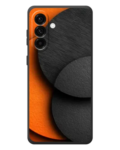 Чехол для Samsung Galaxy A37 с картинкой «Геометрия оранжевых кругов»