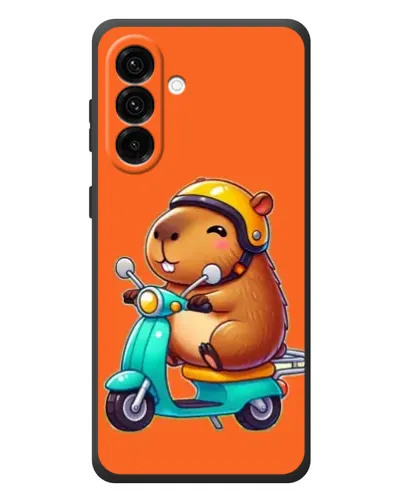 Чехол для Samsung Galaxy A37 с картинкой «Капибара на скутере»
